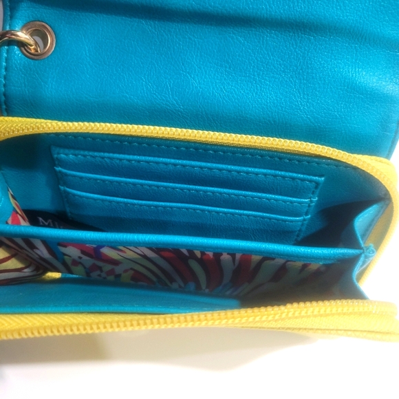Miche Wristlet Wallet Lime Green & Teal Like New Condition - Picture 7 of 9